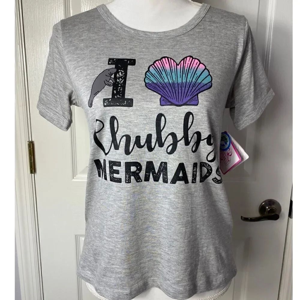 CHUBBY MERMAID " Save The Manatees" Junior Tee
